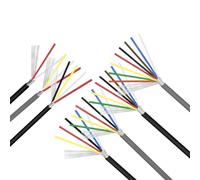 2/5M Shielded Wire Signal Cable 32 30 28 26 24 22 20 18 AWG Channel Audio 2 3 4 5 6 8 Core UL2547 Headphone Copper Control Wires(Color:24AWG-Black,Size:5METERS_8CORES)