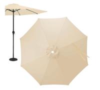 2.5m Umbrella Replacement Canopy - 8 Rib Fabric for Banana Courtyard Parasol, Waterproof Polyester Cloth for Central Pillar Outdoor Patio Garden, 8.2ft Beige Blue Shade Cover 1PC