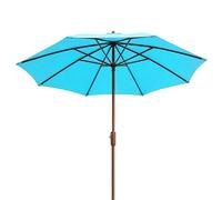 2.5m Umbrella Replacement Canopy - 8 Rib Fabric for Banana Courtyard Parasol, Waterproof Polyester Cloth for Central Pillar Outdoor Patio Garden, 8.2ft Beige Blue Shade Cover 1PC