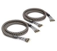 2.5m Viablue SC-6 Air Silver Bi-Amping T8 Banana Speaker Cable 1 Pair