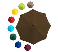 2.5m Waterproof Round Garden Umbrella Cover - Heavy-Duty UV Resistant Polyester Protector for Outdoor Patios, Beaches, Pools & Courtyards - 8 Rib Shield