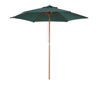 2.5m Wooden Garden Patio Parasol Umbrella-Dark Green
