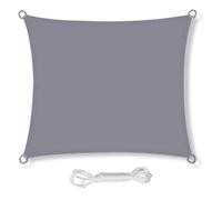 2.5m x 2.5m Waterproof Square Sunshade Sail for Outdoor Garden with Grey Rope Canopy Edition 0816