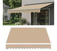 2.5m x 4m Manual Retractable Awning Fabric Replacement UV Protected & Waterproof Outdoor Canopy for Garden Patio Sune Size: 5.5x2m Color: (Specify)