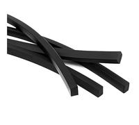 2/5Meter Solid Black Rubber Strip O Ring Cord Rubber Seal Gasket Sealing Square Strip(5M,4x4mm)
