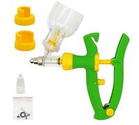 2/5ml Veterinary Automatic Continuous Syringe With Needles Animal Injection Adjustable Vaccine Poultry Farm Veterinary Metal Feeding Gun(2ml,14x38)