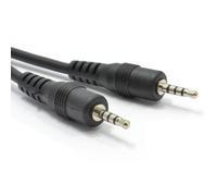 2.5mm 4 Pole Jack Plug to 2.5mm 4 Pole Jack Plug AV Cable 1m