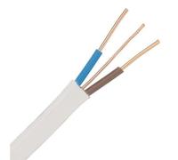 2.5mm 6242B White Twin & Earth T&E LSF Low Smoke Fume Flat Ring Main Cable (5 Metre)