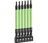 2.5mm Allen Key Drill Bit Set, 6pcs Impact Drill Allen Key Set 89mm Hex Keys for Drill Driver Hex Bit Set Impact Driver Bits 1/4' Hexagon-Shank S2 Steel H2.5 Hexagon Head Allen Wrench Drill Bits