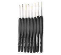 2.5mm Crochet Hook Crochet NeedlesAluminum Crochet Hook Small Crochet Hook Knitting Needle Tools Black Handle Soft Crochet for Knittingknitting Tools