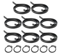 2.5mm Door Handle Spring Replacement Kit - 8-Pack Lever on Rose Internal Coil Repair with 6 Circlips for Home Doors