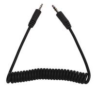 2.5mm Flash Sync Cable, 3.5mm Male to Male Coiled Cord, Spring Design, Stable Without Delay, for V-LUX, DIGILUX Series, for GF, GH, G, L, LC, FZ All Series