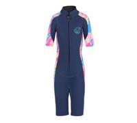 2.5mm Kids Shorty Wetsuit for Boys Girls, Neoprene Thermal UV Swimsuit Toddlers Shortie Wetsuit One Piece Diving Suits with Front Zip for Swimming Lessons Diving Surfing Snorkeling L
