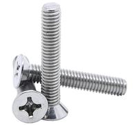 2.5mm / M2.5 x 8 Phillips Flat Head COUNTERSUNK Machine Screws Bolts A2 Stainless Steel DIN 965-5 Pack