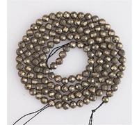 2-5Mm Natural Stone Beads Faceted Loose Beads for Bracelet Necklace Jewelry Making Pyrite 2mm Around 190beads
