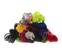 2.5mm Nylon Rattail Satin Cord Silk String Kumihimo Cord, 16 Bundles 175 Yards Chinese Knotting Cord Nylon Trim Cord for Crafts, Jewelry Making, Macrame, Braided Bracelet, Beading Necklace and Sewing