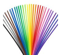 2.5mm PCL 3D Pen Filament Refills - 32 Colours, 320pcs (24.32m) - Low Temperature Filament, Compatible with 3Doodler Start+