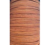 2.5mm Round Quality Real Cows Leather Antique Natural Leather Cord Jewellery Making Cord Thread Wire String Thong (100 Metres) (5 Metres)