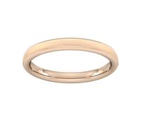 2.5mm Traditional Court Heavy Matt Finished Wedding Ring In 18 Carat Rose Gold - Ring Size M