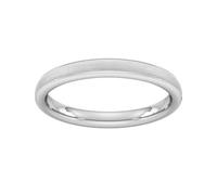 2.5mm Traditional Court Heavy Matt Finished Wedding Ring In 950 Palladium - Ring Size M