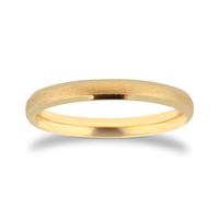 2.5mm Traditional Court Heavy Polished Chamfered Edges With Matt Centre Wedding Ring In 9 Carat Yellow Gold - Ring Size J