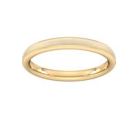 2.5mm Traditional Court Standard Matt Finished Wedding Ring In 9 Carat Yellow Gold - Ring Size P