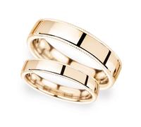 2.5mm Traditional Court Standard Milgrain Edge Wedding Ring In 9 Carat Rose Gold - Ring Size O