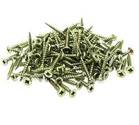 2.5mm x 10mm Small Yellow Steel Countersunk Wood Screws - Chipboard Screws Pack of 100 B08E