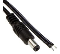 kenable 2.5mm x 5.5mm Male DC Plug to Bare Ended Power Cable 0.5m