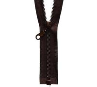 2/5PCS 5# Detachable Resin Zipper Opening Automatic Locking Plastic for Sewing Suit Zips for Sewing(Coffee,25cm)