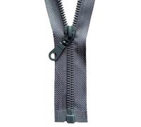 2/5PCS 5# Detachable Resin Zipper Opening Automatic Locking Plastic for Sewing Suit Zips for Sewing(Grey,40ccm)