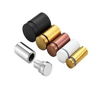 2-5pcs Advertising Screws Black Stainless Steel Sign Standoff Screw Glass Fasteners Mirror Nails Billboard Fixing Hardware(White colour,12x30 5pcs)