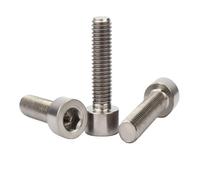 2-5PCS DIN912 titanium hex socket screw M1.6 M2 M2.5 M3 M4 M5 M6 M8 Gr2 Allen cap head screw(35mm,M3 5PCS)