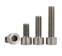 2-5PCS DIN912 titanium hex socket screw M1.6 M2 M2.5 M3 M4 M5 M6 M8 Gr2 screw(30mm,M3 5PCS)