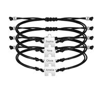 2-5PCS Friendship Jigsaw Rope Bracelets - Adjustable Engraved Name Puzzle String Bracelet, Personalised Family Gifts for Best Friends Lover Couple Teen Boys Girls Women Men Husband Boyfriend (4)