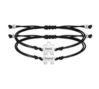 2-5PCS Friendship Jigsaw Rope Bracelets - Adjustable Engraved Name Puzzle String Bracelet, Personalised Family Gifts for Best Friends Lover Couple Teen Boys Girls Women Men Husband Boyfriend (2)