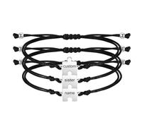 2-5PCS Friendship Jigsaw Rope Bracelets - Adjustable Engraved Name Puzzle String Bracelet, Personalised Family Gifts for Best Friends Lover Couple Teen Boys Girls Women Men Husband Boyfriend (3)
