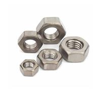 2/5Pcs Gr2 M1 .4 .6 M2 .5 M3 M4 M5 M6 M8 M10 M12 M14 M16 DIN934 Pure TA2 Hexagonal Hex Nut(5pcs M6)