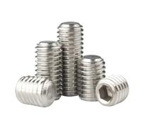 2-5pcs Hexagon Socket Set Screw, Flat Point Headless Grub Screw, M2-M16 Stainless Steel, Allen Drive for Fixing Shafts and Collars(16mmx2pcs,M2.5)
