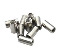 2/5pcs Length 15-25mm M3-M12 304 Stainless Steel Double Ended Threaded Stud Full Thread Round Bar Connector(OD16xM8 (5pcs),20mm)