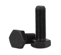 2/5pcs M10 M12 M14 M16 Grade 10.9 Fine Teeth External Hexagonal Screw Full Buckle Bolt Thread Length 16mm-200mm(70mm,M12X1.5-full -5pcs)