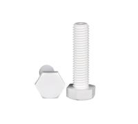 2-5PCS M16 M20 White PP External Hex Screw Plastic Outer Hexagon Head Bolt(80mm,M20-2pcs)
