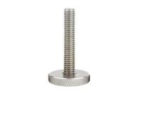 2/5pcs M2 .5 M3 M4 304 A2 Stainless Steel Knurl Flat Head Hand Tighten Curtain Wall Glass Thumb Screw Bolt DIN653 GB835(10mm,M3-2pcs)