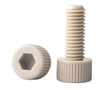 2/5Pcs M2 M2.5 M3 M4 M5 M6 High-Strength-Temperature Resistant Hexagon Hex Socket Knurled Cap Head Allen Screw Bolt(2pcs M6x40)