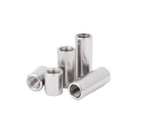 2-5pcs M2 M2.5 M3 M4 M5 M6 M8 M10 M12 Long Rod Coupling Round Nut 304 Stainless Steel standoff spacer(M6 2PCS)