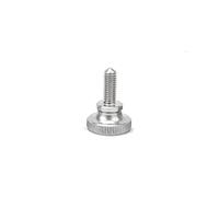 2/5pcs M2 M3 M4 Length 4-50MM Knurl High Step Head Hand Tighten Adjust Thumb Screw Curtain Wall Glass Lock 304 Stainless Steel(Length 12mm,M3 (5pcs))