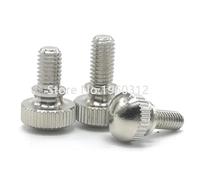 2-5PCS M3 M4 M5 M6 GB834 Brass Knurled Head Or Nickel Plating Hand Thumb Screw Computer Chassis With High Step Screws For Home, Electronic, Machine(Brass with Nickel,5 x 8 2pcs)