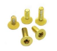 2-5pcs M3 M4 M5 M6 M8 Brass Dlat Hexagon Hex Socket Countersunk Head Bolt Screw(20mm,M5 5pcs)