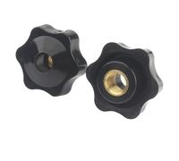 2-5pcs M4 - M16 Bakelite Hand Knob Head Thumb Nut - Durable Plastic Star Handle Nuts for Machine Screws(Through hole M8x38mm 3Pcs)