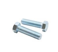2/5pcs M4 M5 M6 M8 M10 8. Grade Galvanized Outer Hexagonal Bolt GB5783 High-Strength Screw Rod Hexagon Head(55mm,M10 (2pcs))
